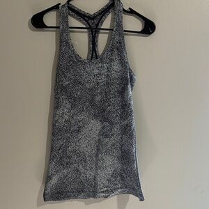 Lululemon Athletica Black and Gray Racerback Tank Top